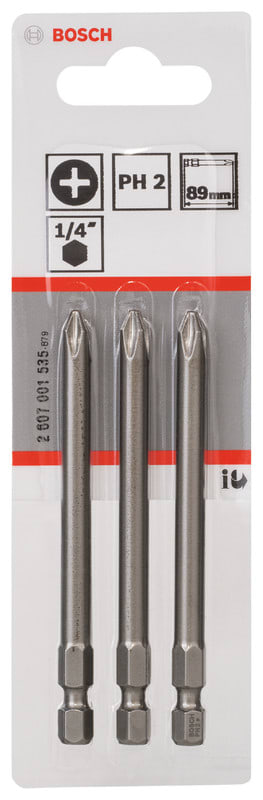 BOSCH - Ruuvauskärki, Bosch - PH2 3 kpl 89mm Extra hard