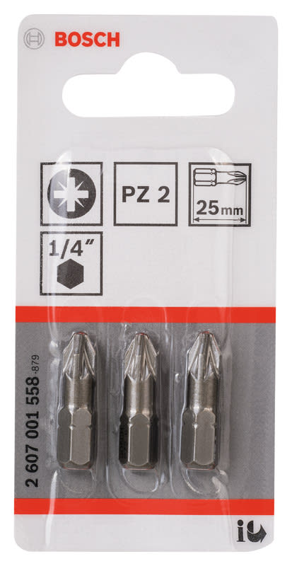 BOSCH - Ruuvauskärki, Bosch - PZ2 3 kpl Extra hard 25mm