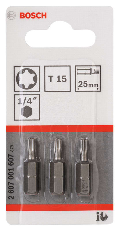 BOSCH - Ruuvauskärki, Bosch - TORX 15 3 kpl Extra hard 25mm