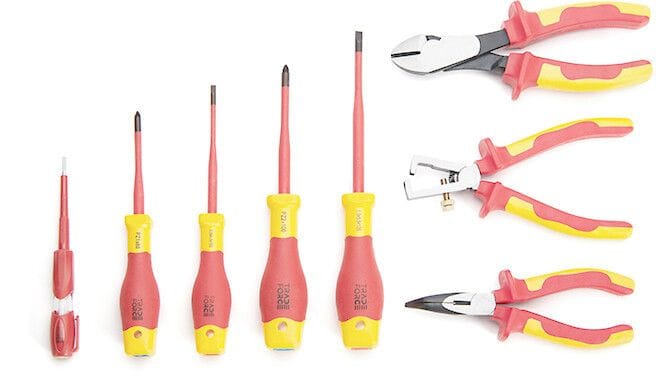 TRADEFORCE - Työkalulajitelma - VDE 1000V 8 työkalun setti