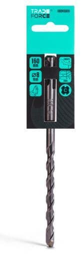 TRADEFORCE - Poranterä betoni/kivi - Poravasaranterä 8x160MM SDS+