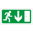 SUOMEN TURVAKAUPPA - Merkintäkilpi - POISTUMISTIE ALAS 300X150 JV