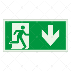 SUOMEN TURVAKAUPPA - Merkintäkilpi - POISTUMISTIE ALAS 300X150 JV