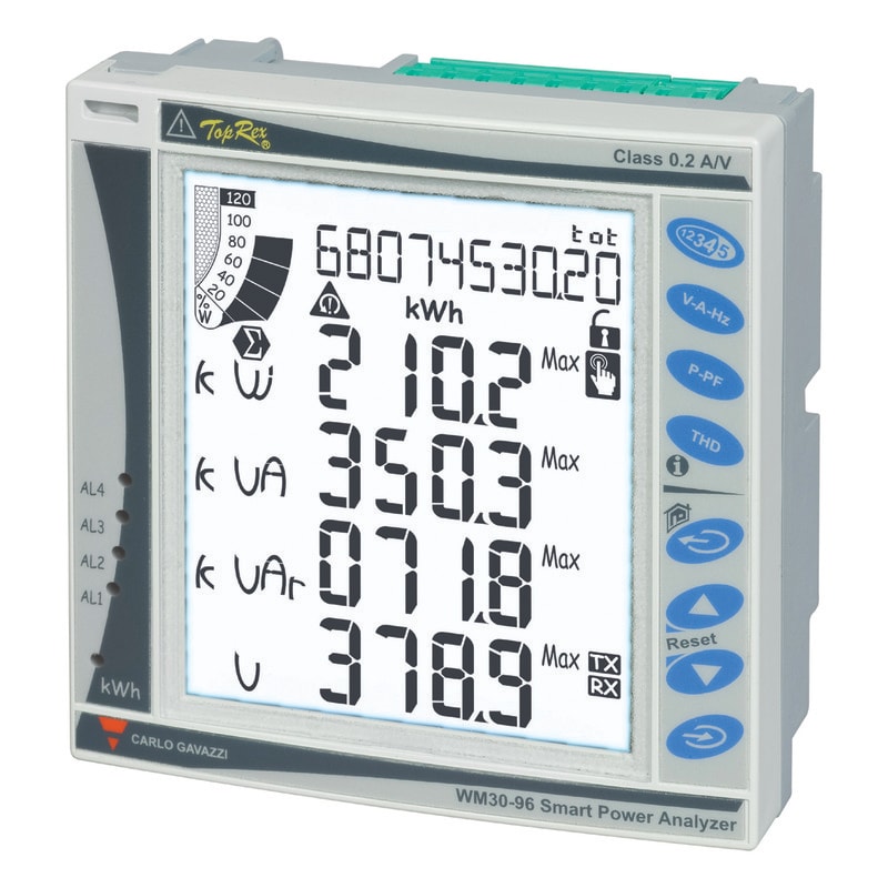 CARLO GAVAZZI - Sähkönlaatumittari - WM30 96 3V 5A lk C Pan R2 S1
