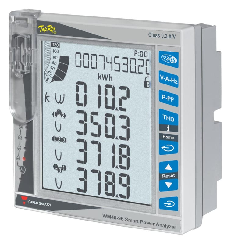 CARLO GAVAZZI - Sähkönlaatumittari - WM40 96 3V 5A lk C Pan R2