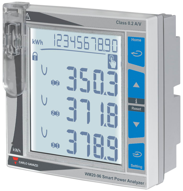CARLO GAVAZZI - Sähkönlaatumittari - WM20 3V 5A lk C Pan MC485232