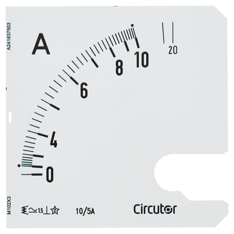 UTU POWEL - Virtamittari analoginen - Asteikko SEC96 10/5 A