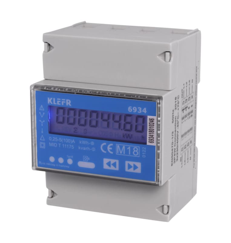 BAT POWER - Energiamittari DIN - Energiamittari Klefr 6934