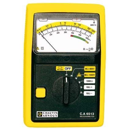CHAUVIN ARNOUX - Eristysvastus+silm.vastusmitt - CA 6513 500/1000V