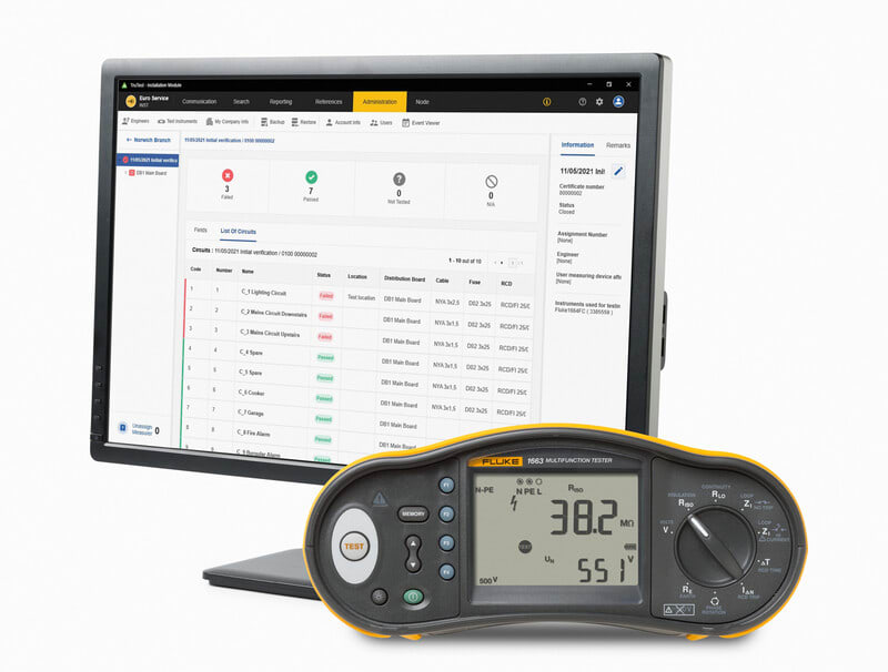 FLUKE - Sähköasennustesteri - 1663 SCH FTT KIT