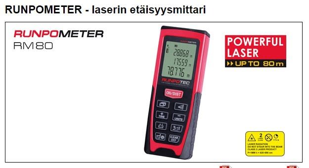 RUNPOTEC - Etäisyysmittari - Runpotec etäisyysmittari RM 80