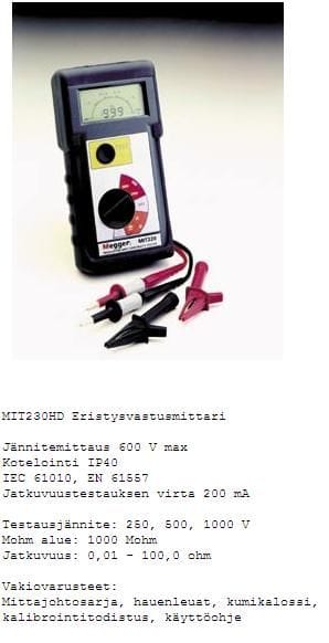 MEGGER - Eristysvastusmittari - MIT230HD