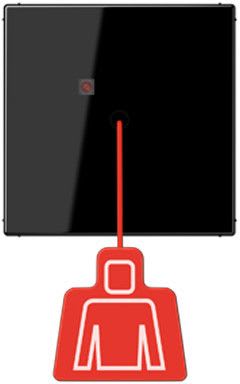 ENSTO - Merkinantokoje Intro - Vetonaruhätäkutsupainike, must