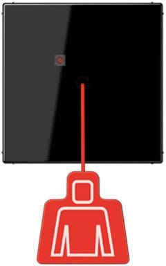 ENSTO - Merkinantokoje Intro - Vetonaruhätäkutsupainike, must