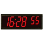 MICRODATA - Kello - NTP aikakello 6 digit punainen