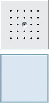 GIRA - 1 painike valkoinen valo VAL - Oviyksikkö kaiutin/mikrofoni