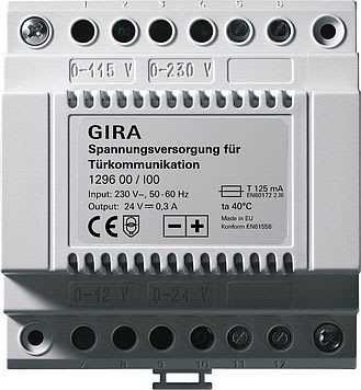 GIRA - Ovipuhelinjärj. 24V 300mA - Lisävirtalähde
