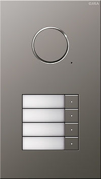 GIRA - Kaiutin/mikrof. 4 kutsunappia - Oviyksikkö uppo RST