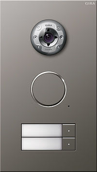 GIRA - Kaiutin/mikrof. 2 kutsunappia - Oviyksikkö kameralla uppo RST