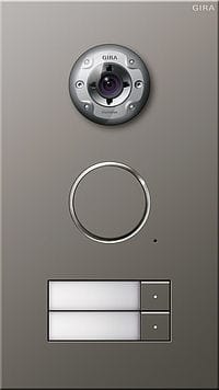 GIRA - Kaiutin/mikrof. 2 kutsunappia - Oviyksikkö kameralla uppo RST