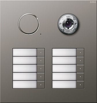 GIRA - Kaiutin/mikrof. 10 kutsunappia - Oviyksikkö kameralla uppo RST