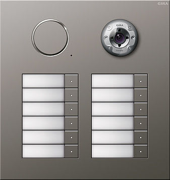 GIRA - Kaiutin/mikrof. 12 kutsunappia - Oviyksikkö kameralla uppo RST