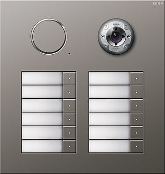 GIRA - Kaiutin/mikrof. 12 kutsunappia - Oviyksikkö kameralla uppo RST
