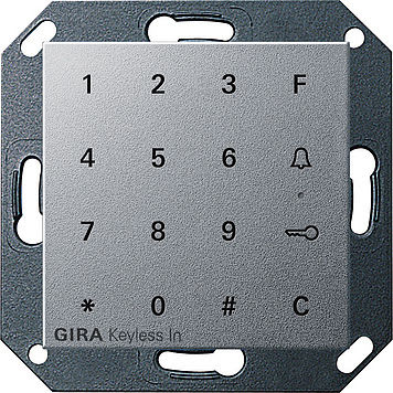 GIRA - Numeronäpp. IP20 Sys 55 ALU - Gira Keyless In