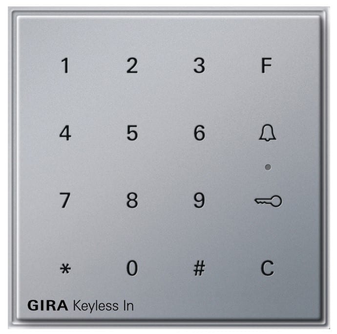 GIRA - Numeronäpp. IP44 TX-44 ALU - Gira Keyless In