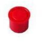 TYCO EL.LOG. SCHRACK - Suojatulppa sileä, punainen - 544100 Erotustulppa