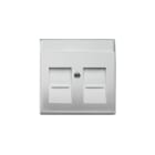 ABB - Impressivo teräs - 2xRJ45 keskiölevy pölyl