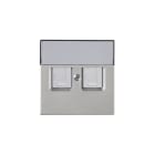 ABB - Keskiölevy 2xRJ45 pölyluukut - Impressivo alumiini