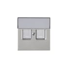 ABB - Keskiölevy 2xRJ45 pölyluukut - Impressivo alumiini