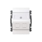 ABB - Datarasia SAGA - Datarasia 2xRJ45 100 mm vino