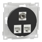 SCHNEIDER ELECTRIC - Telerasia ELKO One - 2xC6 UTP+1xF/IEC suora MUS