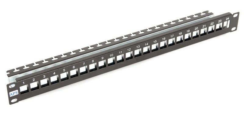 APS - Paneeli-kupari - 24P UTP/FTP 1U keystone 19