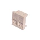 EXCEL NETWORKING - Keskiölevy 2xRJ45 45x45 - 100-290 (suora)