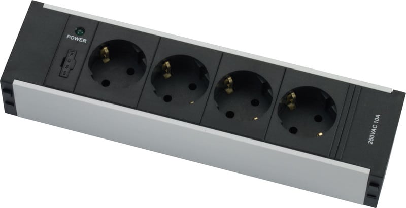 EXCEL NETWORKING - Pistorasiapaneeli - 555-065 PR-moduuli 4xSchuko