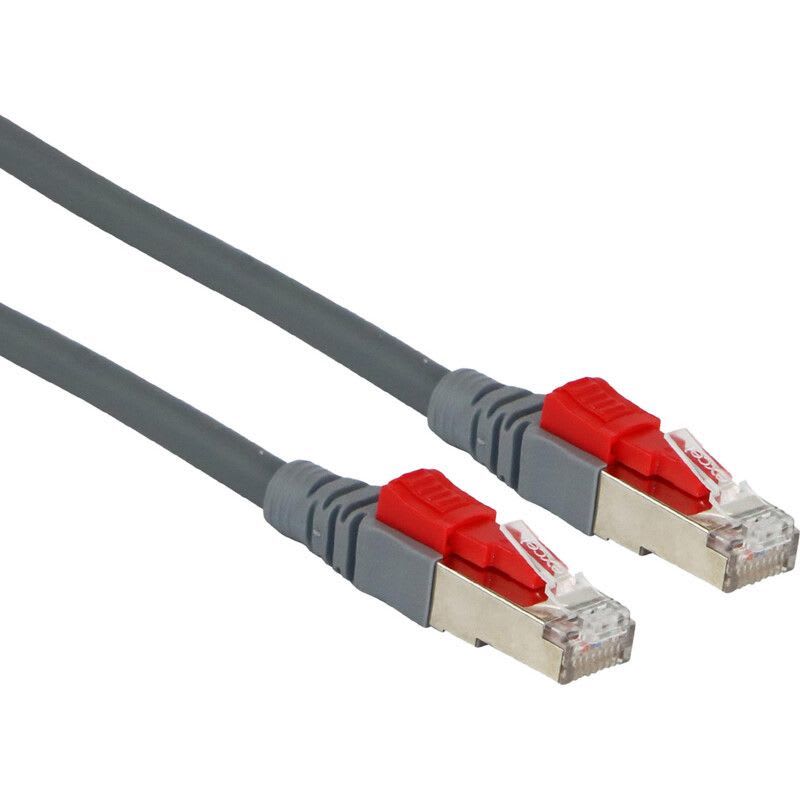 EXCEL NETWORKING - Kytkentäkaapeli-CAT6a - XL C6A 2M SFTP LSOH LOCK PL-GR