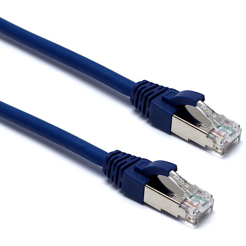 EXCEL NETWORKING - Kytkentäkaapeli-CAT6a - EXCEL CAT6A 0.3M FFTP BLU PK10
