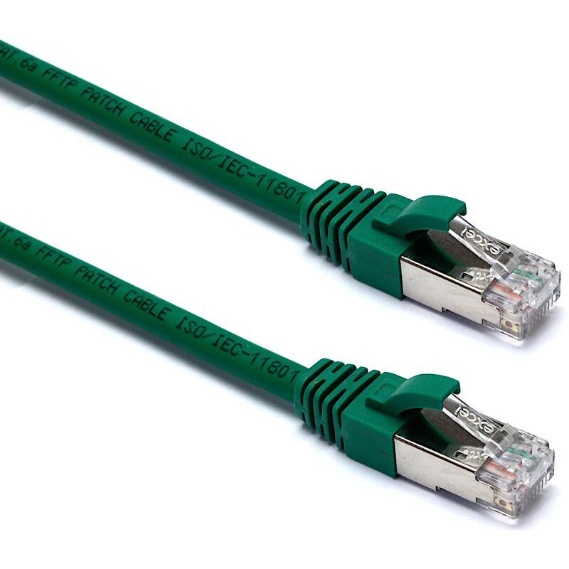 EXCEL NETWORKING - Kytkentäkaapeli-CAT6a - EXCEL CAT6A 0.3M FFTP GRN PK10