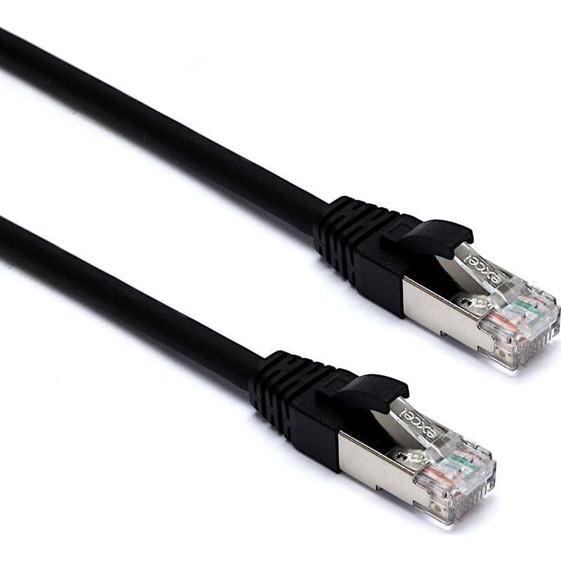 EXCEL NETWORKING - Kytkentäkaapeli-CAT6a - EXCEL CAT6A 0.3M FFTP BLK PK10