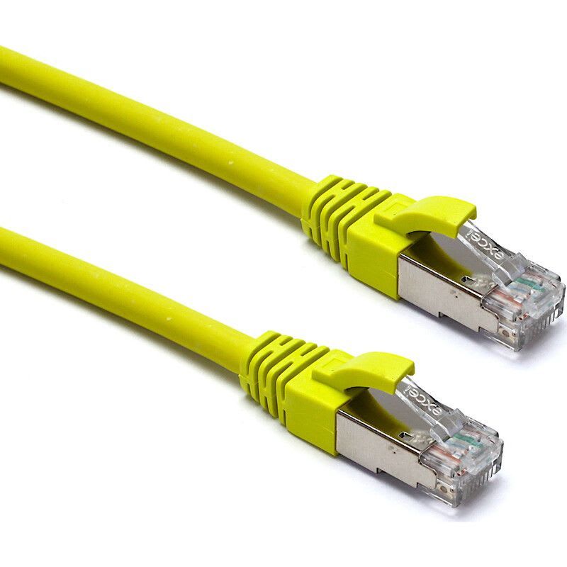 EXCEL NETWORKING - Kytkentäkaapeli-CAT6a - 215MM END-END P/CORD C6A YE