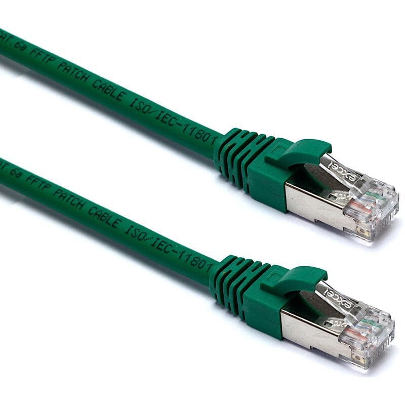 EXCEL NETWORKING - Kytkentäkaapeli-CAT6a - 215MM END-END P/CORD C6A GN