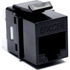 EXCEL NETWORKING - Liitin-CAT6a - EXL CAT6A UNSCRN IDC K/JACK-BK