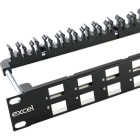 EXCEL NETWORKING - Paneeli-kupari - EXL UTP 24PT UL ANG FRAME-BK