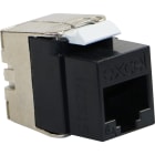 EXCEL NETWORKING - Liitin-CAT6a - EXL C6A L/P UNSCR K/S JACK-BK