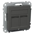 SCHNEIDER ELECTRIC - Keskiölevy Exxact antrasiitti - 2xActassi pölyluukuilla