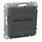 SCHNEIDER ELECTRIC - Keskiölevy Exxact antrasiitti - 2xActassi pölyluukuilla