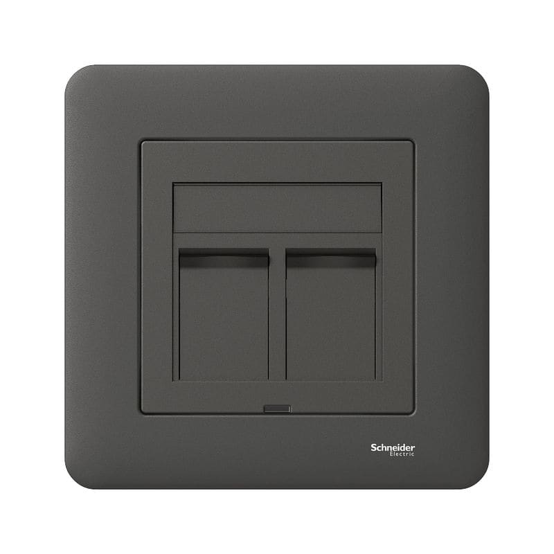 SCHNEIDER ELECTRIC - Telerasia - Datarasia 2xRJ45, Cat 6, Antr